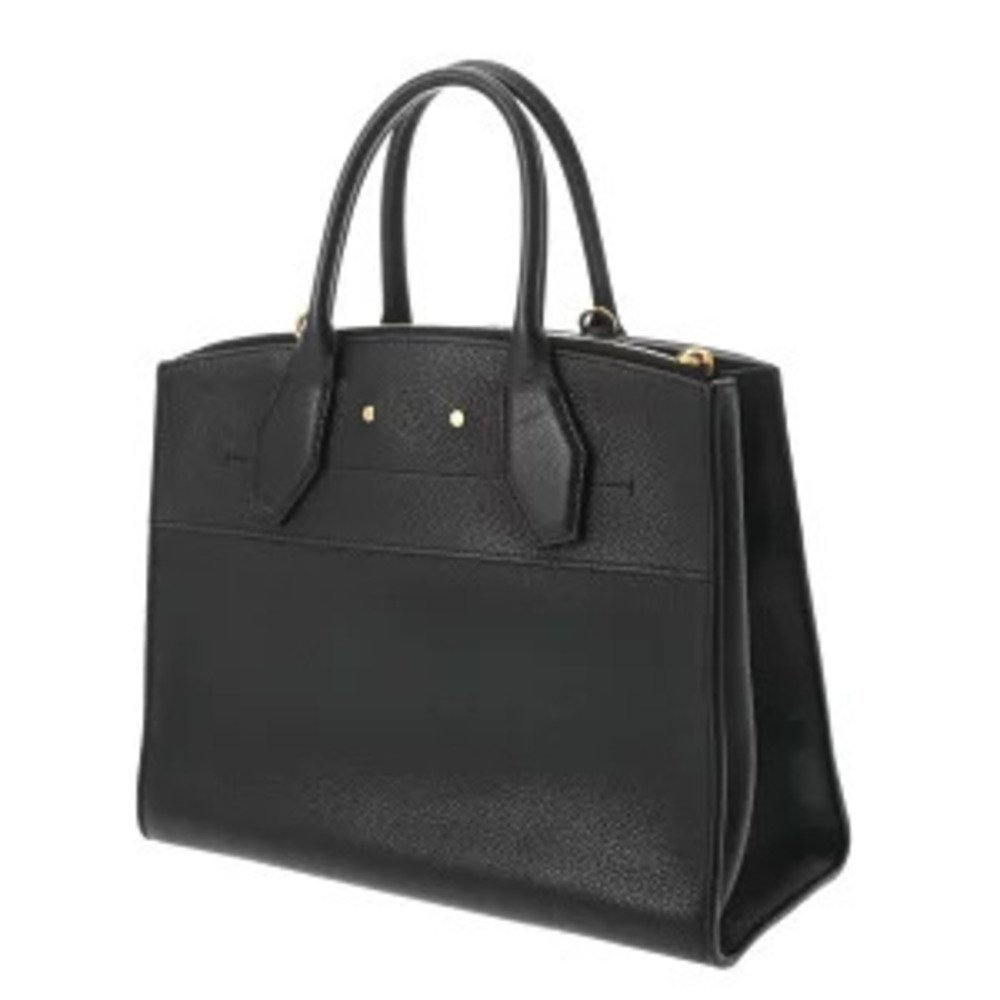 Louis Vuitton Leather Calf Noir Black City Steamer Handbag